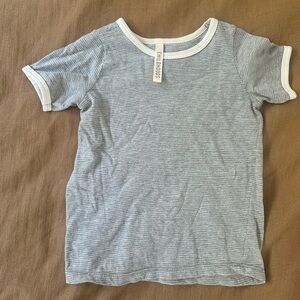 Childhood Clothing Ringer Tee, Size 5T, Micro Stripe Gray